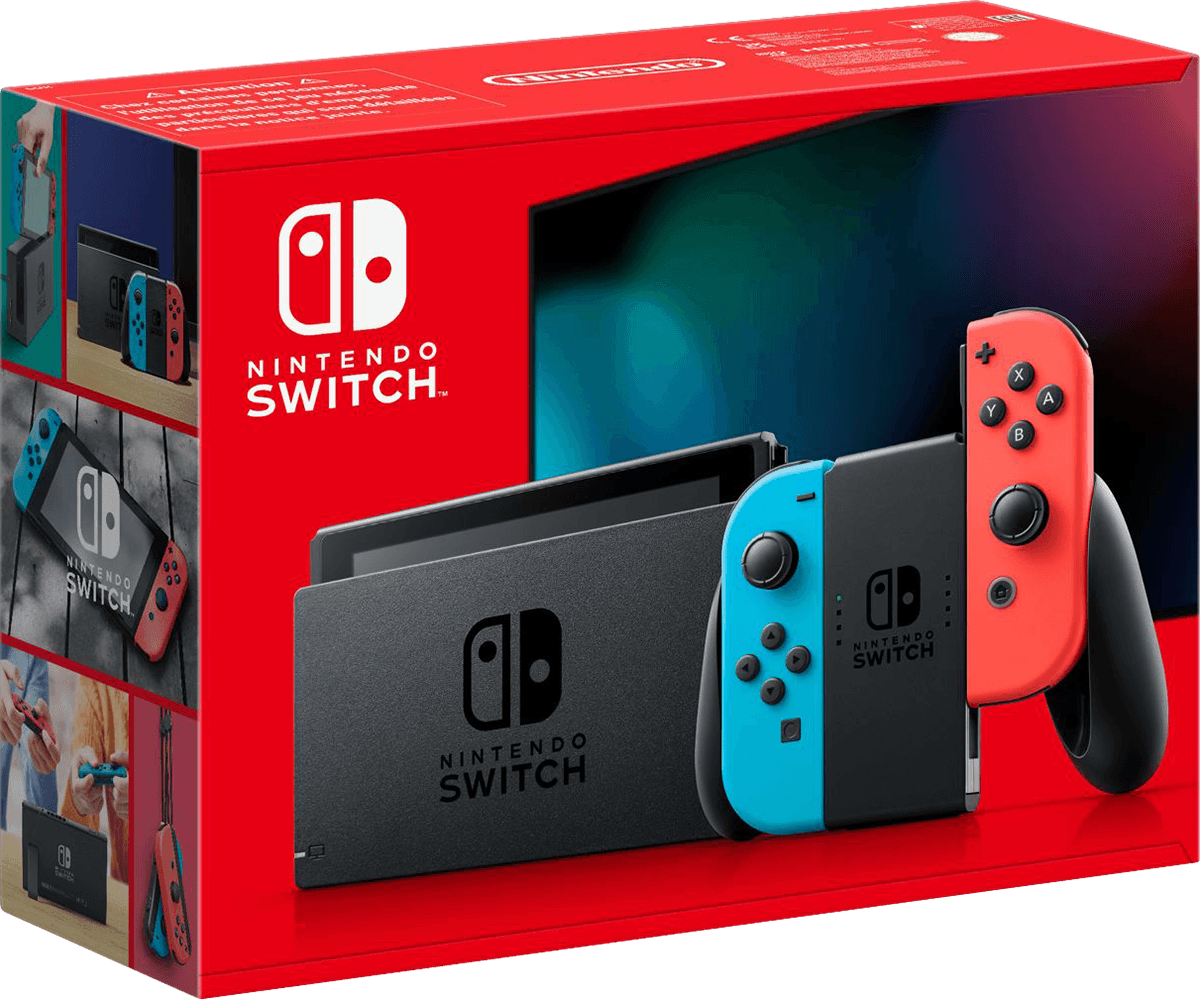 Nintendo Switch 32GB Console v2 - Neon Red / Neon Blue (NS / Switch)