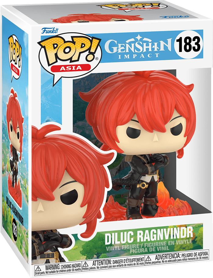 Funko Pop! Asia 183: Genshin Impact - Diluc Ragnvindr Vinyl Figure