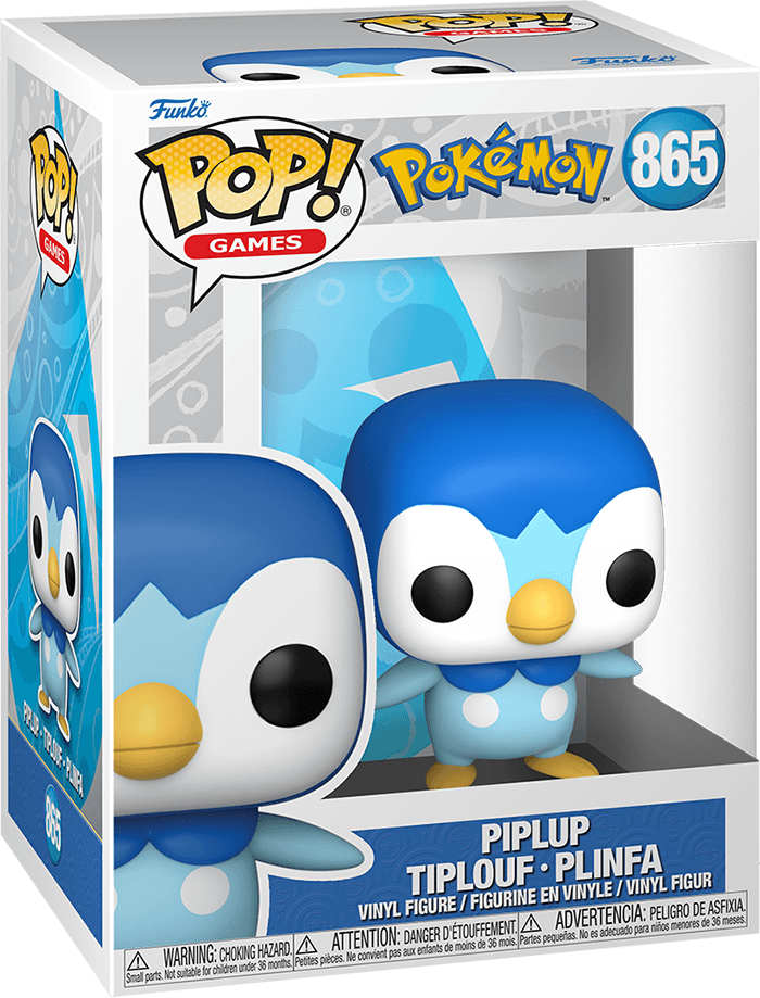 Funko Pop! Games 865: Pokemon - Piplup Vinyl Figure (EMEA)