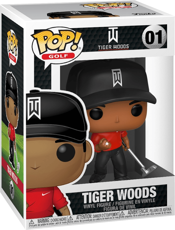 Funko Pop! Golf 01: Tiger Woods Vinyl Figure (Red Shirt)