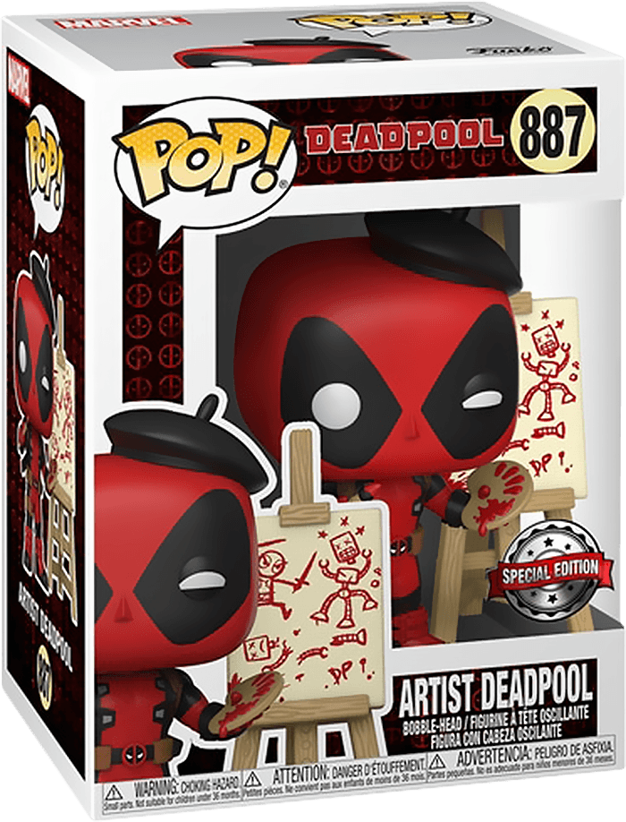 Funko Pop! Marvel 887 Deadpool Artist Deadpool Vinyl BobbleHead