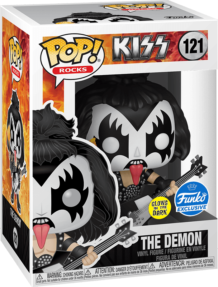 Funko Pop! Rocks 121: KISS - The Demon Vinyl Figure (Glow in the Dark)