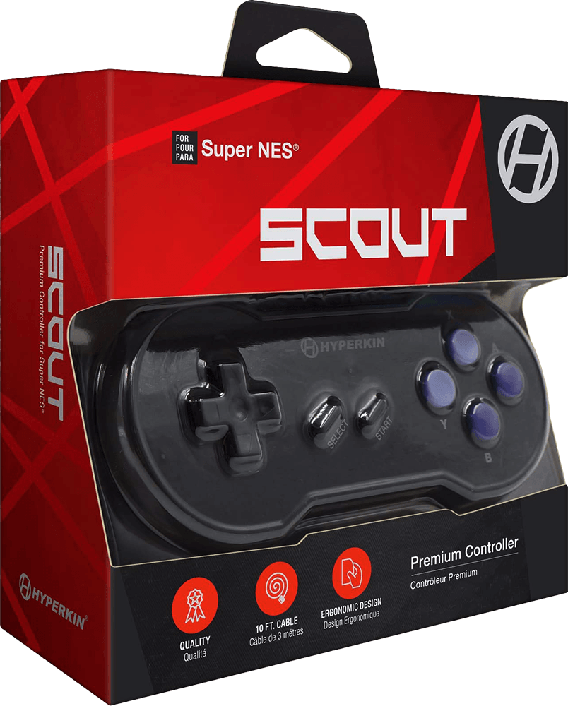 Hyperkin Super Nintendo 16-bit Scout Premium Controller - Space Black  (SNES)(New) | Buy from Pwned Games with confidence. | SNES Accessories