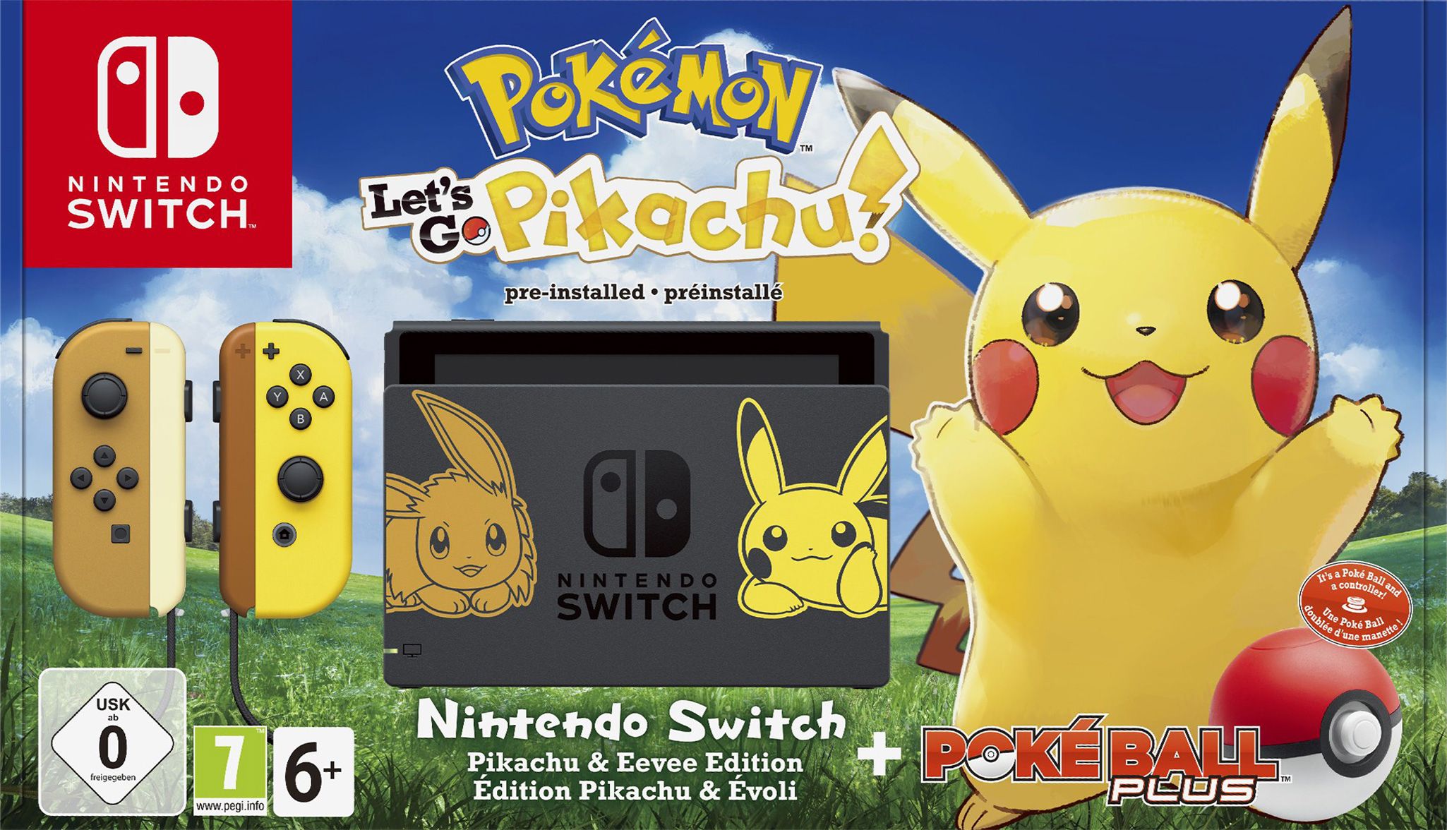 nintendo switch let's go pikachu limited edition console