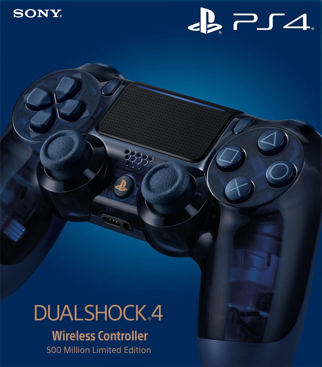 limited edition blue ps4 controller