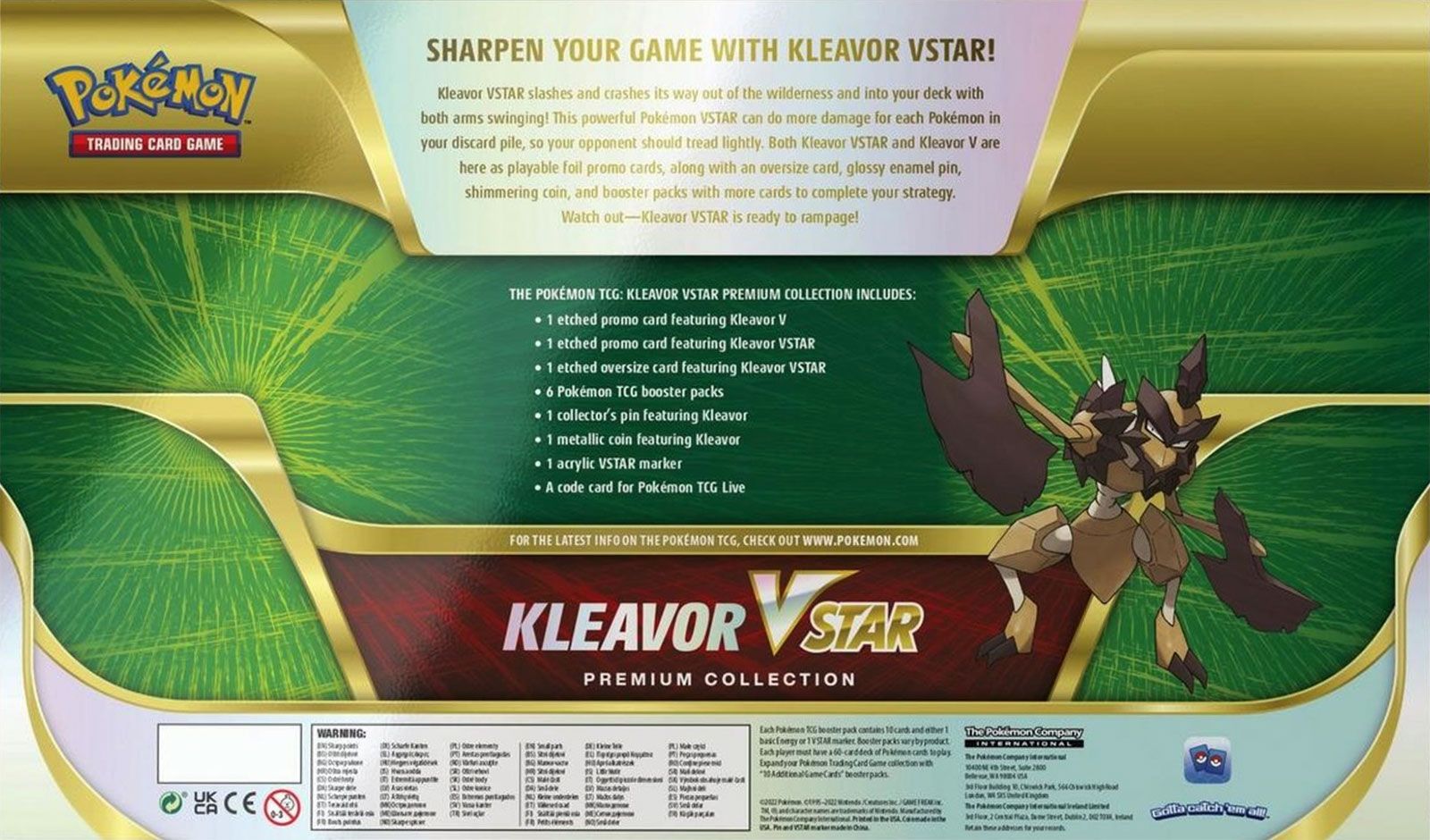 Pokemon TCG: Kleavor VSTAR Premium Collection (New) | Buy From Pwned ...