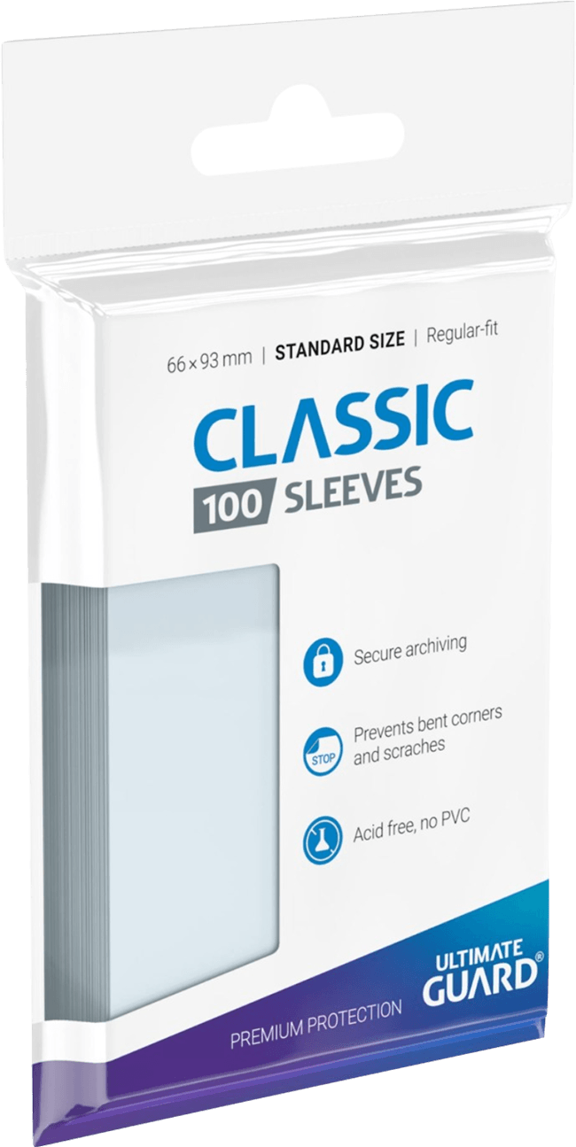 100 pochettes Classic Soft Sleeves format japonais - Transparent