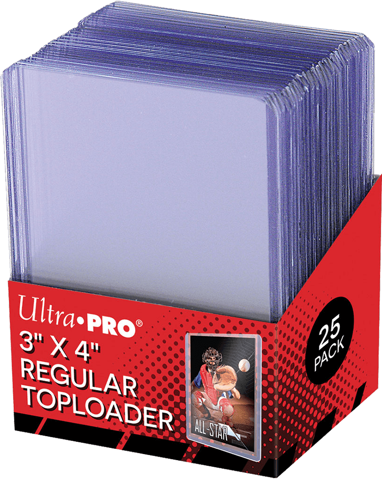 Ultra Pro 3 x 4 inch Regular Toploader Card Protectors - 25 Pack